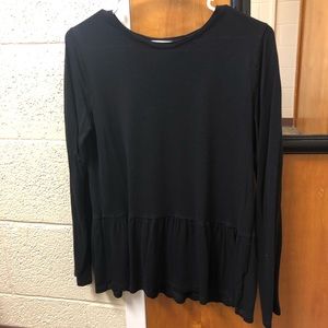 Black peplum top!